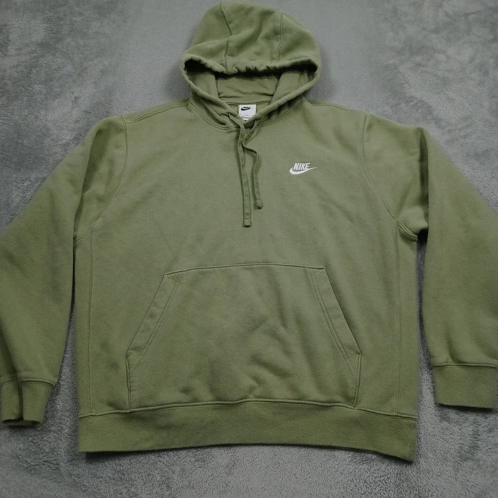 Nike Sweater Mens Large Green Pullover Activewear Hoodie Casual‎ Logo